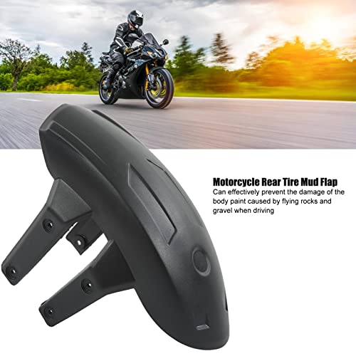 Image of Rear Wheel Mudguard, Motorcycle Rear Mudguard ABS Metal Black Tire Splash Guard Universal for 12‑18in Wheels Hub Automotive Exterior