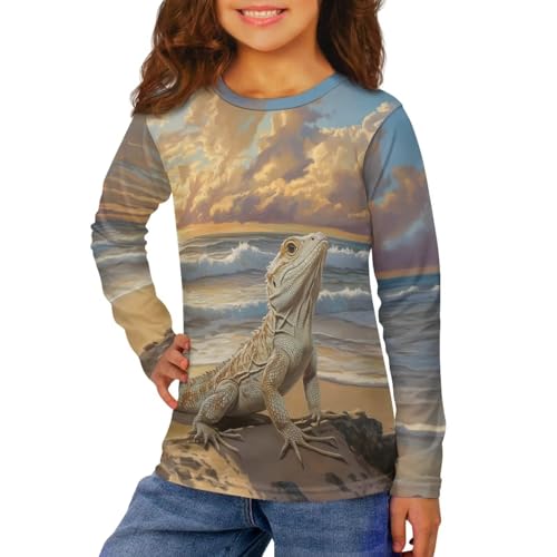 Image of Uourmeti Long Sleeve Tops for Boys Graphic T Shirts Teen Girls Active Pullover Tees