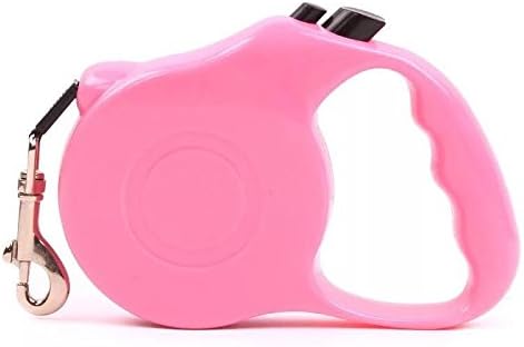 EXTENDING DOG LEAD RETRACTABLE DOG/PUPPY/CAT AUTO RETRACT LEAD/LEASH 3 M LONG 20 KG (PINK)