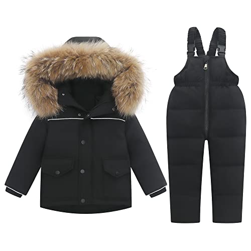 Image of Kids 2-Piece Snowsuit Toddler Baby Boys Girls Winter Wear Ski Jacket & Snow Bib Pants Ski Suit, 1-6 Years