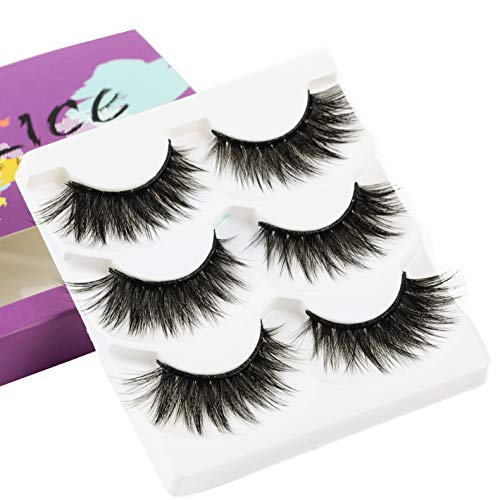 ALICE False Eyelashes 20MM Faux Mink 3D Dramatic Lashes 3 Pairs