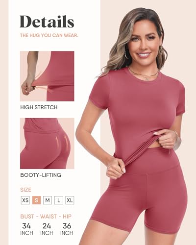 Image of ZOOSIXX Two Piece Workout Sets for Women - Summer Outfits 2 Piece Short Gym Sets Casual Lounge Vacation Matching Clothing