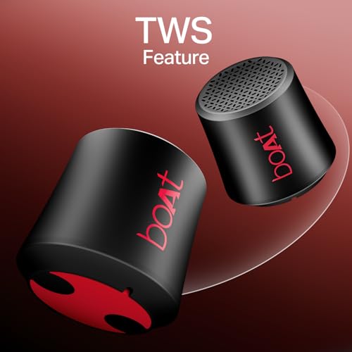 Image of Boat Stone Uno, 3W Signature Sound, 6HRS Battery, TWS Feature, Bluetooth v5.4 & Type-C Interface, Bluetooth Speaker, Wireless Speaker, Portable Speaker(Raging Black)