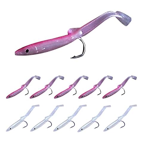 10 Pcs Sea Eel Lures with Hooks Cover