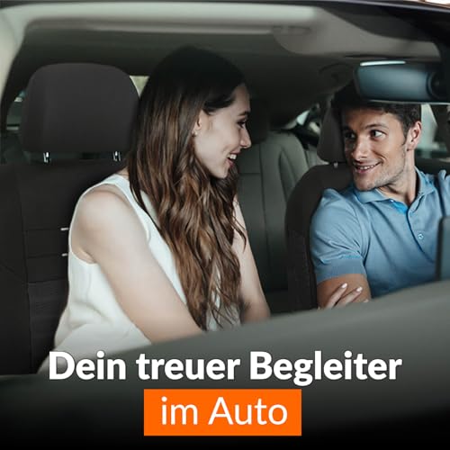 Upgrade4cars Autositzbezüge Grau Schwarz | Autoschonbezüge Set für Vordersitze & Rückbank | Autositzbezug Universal