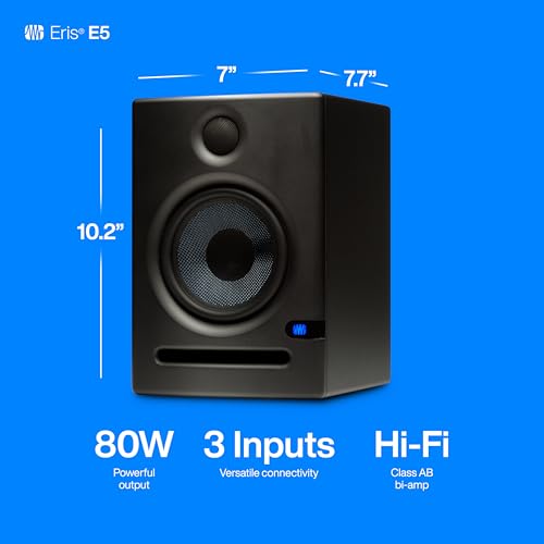 Image of PreSonus Eris E5 2-Way 5.25 inch Near Field Studio Monitor | 2-Way