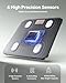 FITINDEX Smart Scale for Body Weight, Scale with BMI, Body Fat, Muscle Mass, Digital, Bathroom, Weighing, Bluetooth, Body Composition Monitor Health Analyzer with App, 400lb, Black