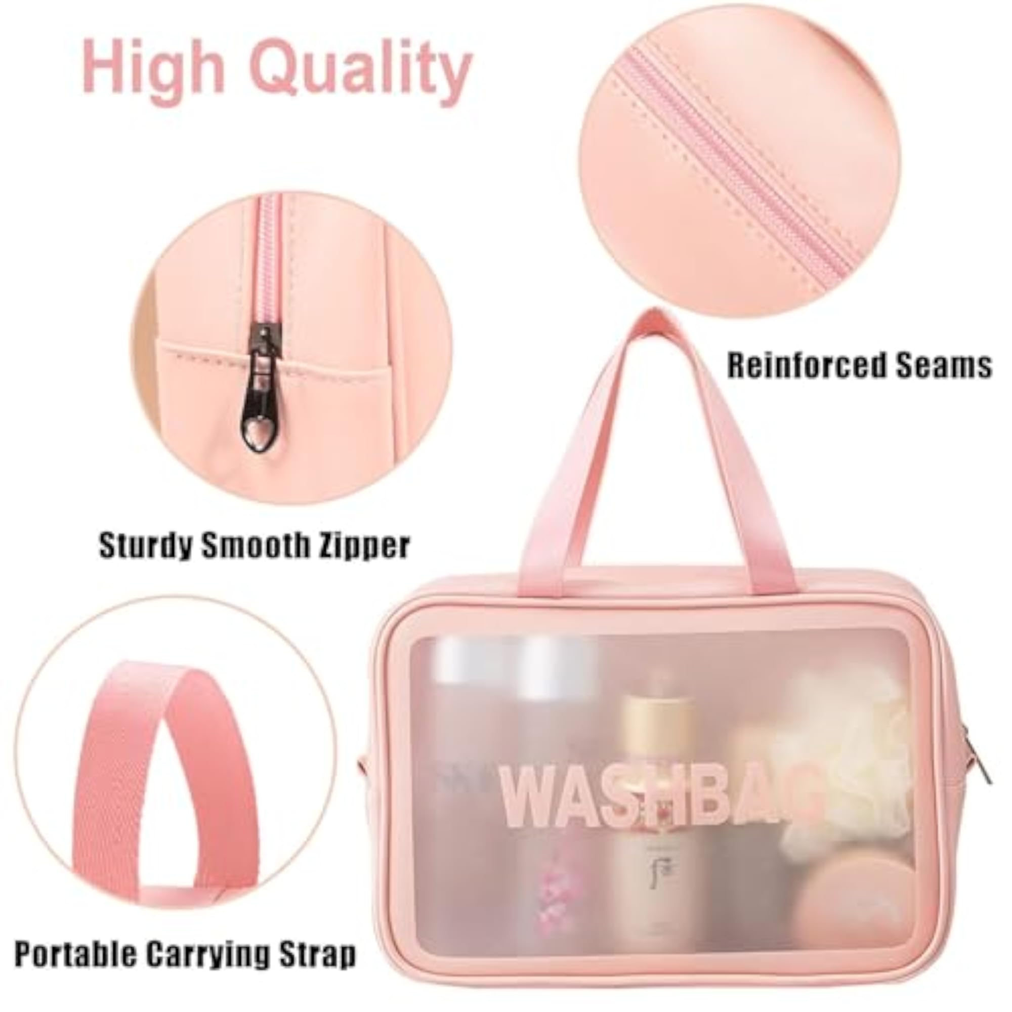 Pink Makeup Bag Cosmetic Bag for Travel