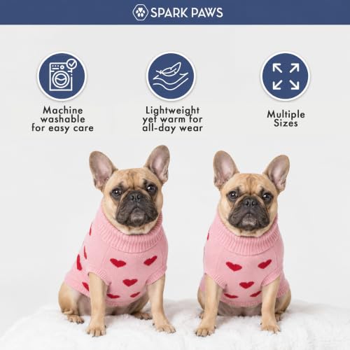 Image of Spark Paws Knit Dog Sweater - Winter Dog Clothes, Small Medium Large