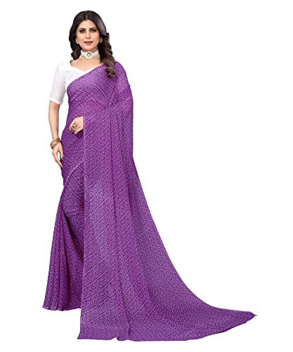 Image of Yashika Women's Georgette Printed Ready To Wear one Minute Saree With Unstitched Blouse | 1 Minute saree | Ready To Wear sari | saree for women