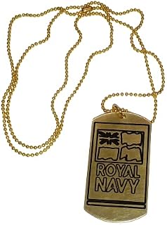 ROYAL NAVY ARMY DOG TAG PERSONALISED GIFT ENGRAVED WITH ANY NAME & NUMBER SOLID BRASS