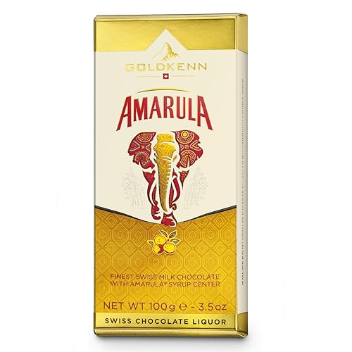 Goldkenn Amarula Liquor Bar - 100g Swiss Milk Chocolate with Marula Fruit Liqueur | Exotic Fruit Infusion