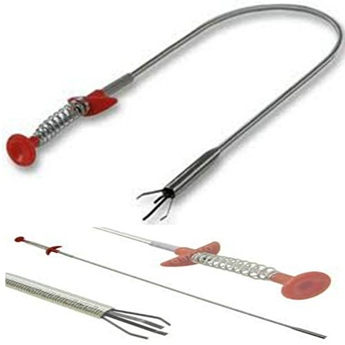 24" Flexible Spring Bendy Long Reach Thin Claw Pick UP Tool Lifting Grab Grabber