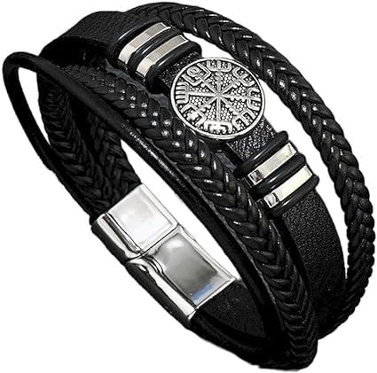 Karishma Kreations Mens Leather Bracelets Fashion All-Match Multi-Layer Braided Bracelets Scripture Compass Devil Eye Fashion Leather Bracelet for Girls and Boys (B0CPHVPYG9) Amazon Price History, Amazon Price Tracker