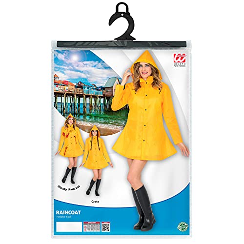 W WIDMANN MILANO Party Fashion - Greta Regenmantel, Mantel mit Kapuze, Gelb, Regenjacke, Faschingskostüme