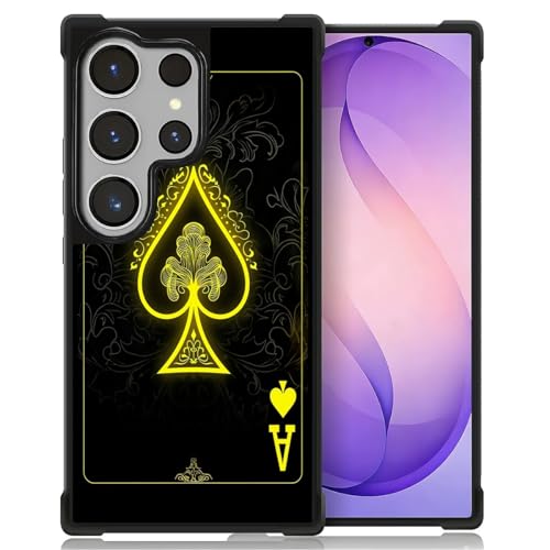 CARLOCA Case for Samsung Galaxy S26 Ultra,Playing Card Ace Design Shockproof with 4-Sided Airbag, Anti-Scratch & Anti-Slip TPU Cover - Protective Phone Case for Men Women