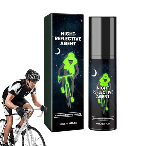 Pintura En Aerosol Brillante: 100 Ml De Spray Reflectante De Brillo Para Conducción Nocturna, Pintura De Alta Visibilidad | Recubrimiento Luminoso Duradero Para Ropa, Bicicletas, Patinetas, Lienzo, Ma