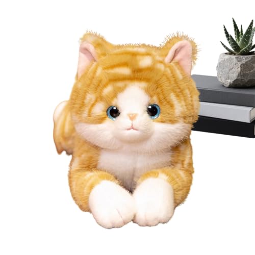 Peluche chat pour voiture et bureau oreiller de voyage confortable 50 cm