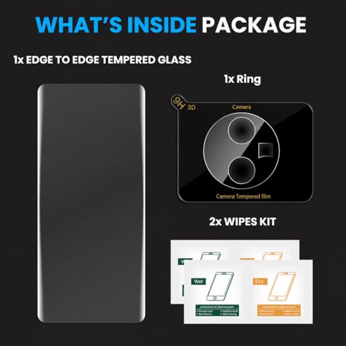 Image of FIRST MART HD+ UV Tempered Glass for Vivo V50e & Vivo V50 5G with Black Camera Lens Protector & Installation Kit | Edge-to-Edge, Case-Friendly, Scratch Resistant | Pack of 1