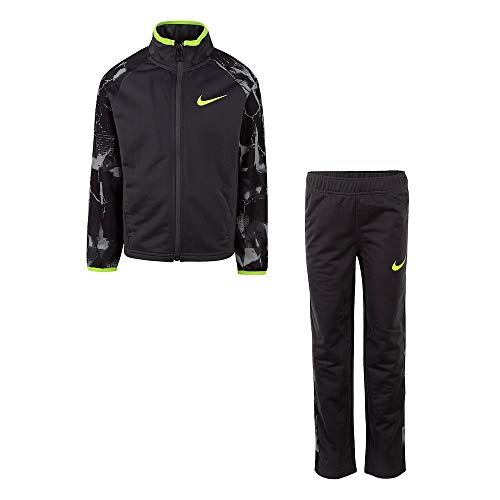 Nike Little Boys' Futura Tricot Jacket and Pants Set (Dark Gray(86E200-Q1A)/Camo, 5)