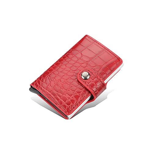 SWAGOFKG Carteira de bolso, porta-cartões antimagnéticos, carteira inteligente masculina de couro PU