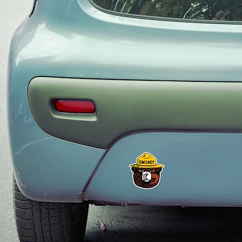 Image of WSQ 2-Pack Smokey Firefighting Awareness Vinyl Sticker Decal - 4.74x4.85 Inches - for Car Truck SUV Van Window Bumper Wall Laptop Tablet Cup Tumbler and Any Smooth Surface