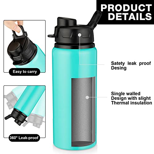 10 Pieces Aluminum Water Bottle 20 Oz Leak Proof Aluminum Reusable Bottles Lightweight Portable Sports Water Bottle Bike Water Bottles Snap Lid Metal Water Bottle For Travel (Multiple Colors) #TOP2