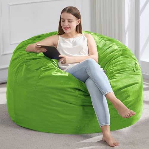 Image of Hobestluk Large Bean Bag Chair 3FT Big BeanBag Adult Sofa Chair with Filler