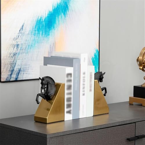 Sujetalibros minimalistas de resina decorativos para estanterías de casa 7