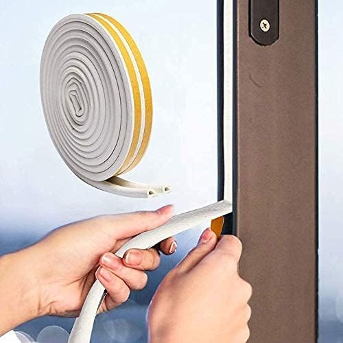 Krivon D Shaped Self-Adhesive Epdm Doors and Windows Foam Seal Strip Rubber Weatherstrip 6 Meter 2x3=6m (White) (B0CQYW8G8M) Amazon Price History, Amazon Price Tracker
