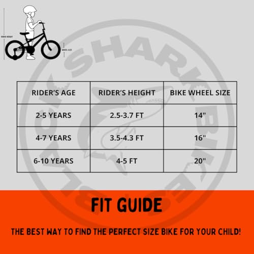 Image of BLACK SHARK Aqua Bikes for Kids Bike Brake | Bicycle for Boys & Girls | Frame | 90% Pre-Assembled |