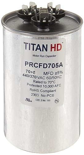 Condensateur en aluminium Packard Titan Hd 70+5Mfd 440V résistant aux pannes de compresseur