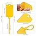 LeadSeals 100pcs Blank Plastic Tags for Labeling Reusable Hanging Tags Ties Key Tag Storage Labels Waterproof Plastic Mark Label Writable Hang Sign with One Marker Pen (Yellow)