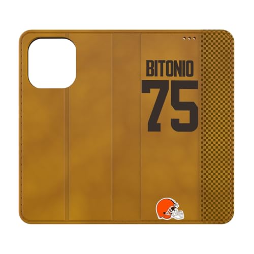 Keyscaper Joel Bitonio Brown Cleveland Browns Folio iPhone Case