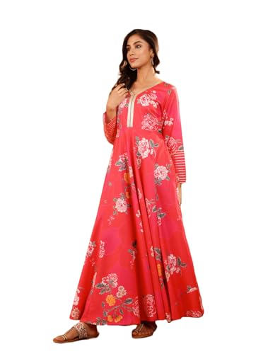 Kurta Anarkali en mousseline de soie légère et col V valorisant