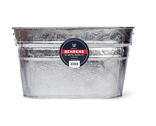 Behrens 62 Hot Dipped Galvanized Steel Tub, 15 Gal, Silver Amazon