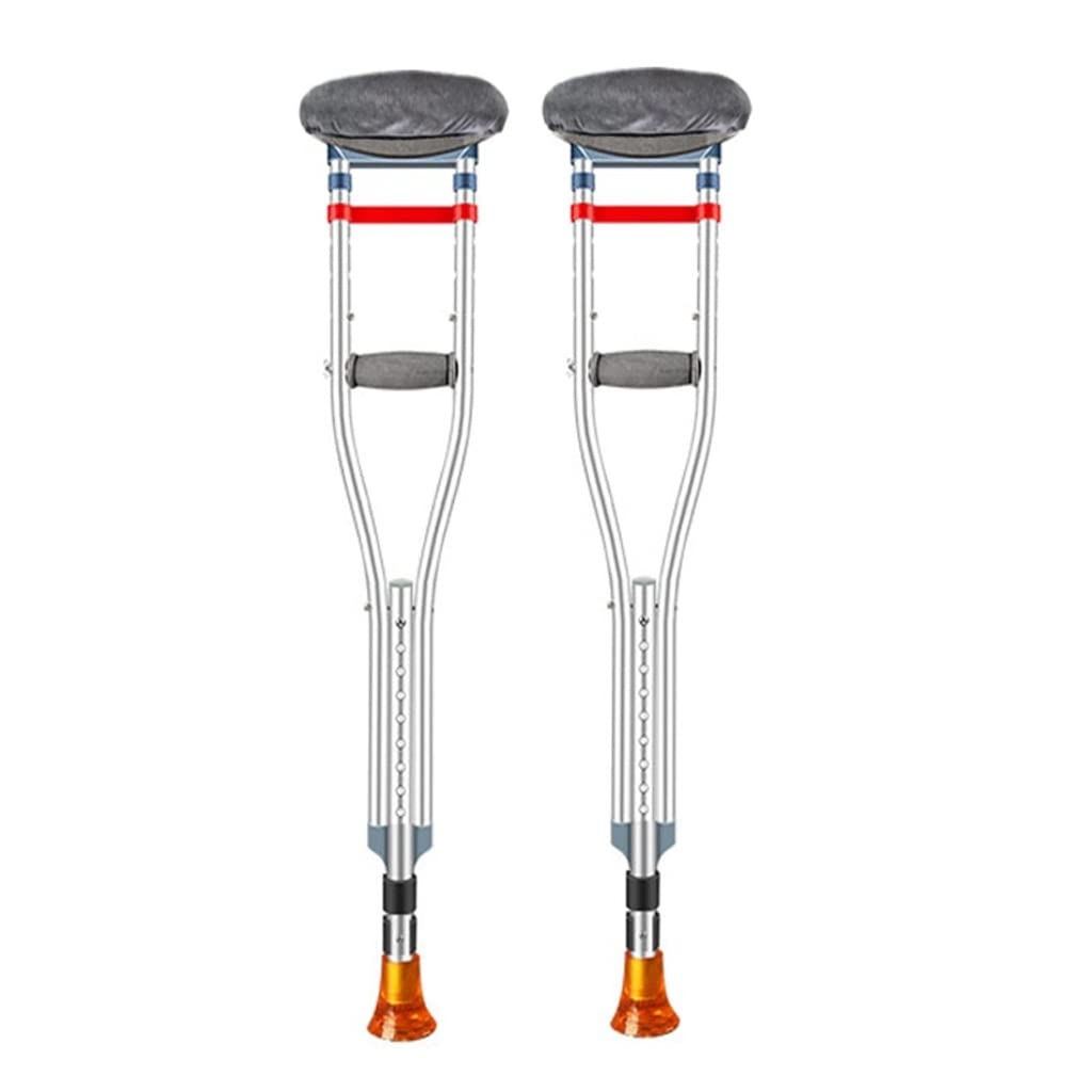 Béquilles doubles en aluminium léger avec poignée ergonomique et design télescopique