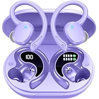 Ecouteurs Bluetooth Sans Fil Sport, 75Hrs Écouteurs Bluetooth 5.4 avec Stéréo HiFi 3D, 4 ENC Réduction de Bruit Mic Oreillette sans Fil USB-C Charge, Étanches IP7 Casque Running LED pour Android/iOS
