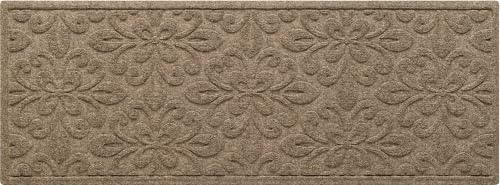 WaterHog Phoenix Front Door Mat Indoor Outdoor Entrance, Absorbent All-Weather Doormat with Non-Slip Rubber Backing, Dirt & Moisture Trapper, Low Profile, Easy Clean, Made in USA, 22'x60' Camel