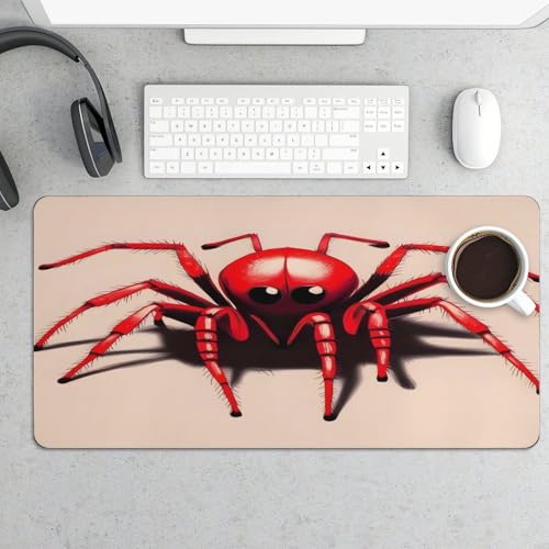 Alfombrilla de Escritorio Roja con Base Antideslizante 60x30 cm miniatura 5