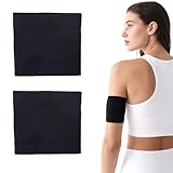 Diabetic Sensor Armband, Diabetes Sensor Cover Arm Band for Omnipod Dexcom Freestyle Libre Insulin Pod Monitoring Systems, Protects Pod During Sports (Black 2 Piece, XL)