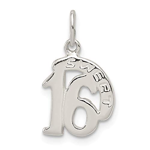 Sterling Silver Polished Sweet 16 Charm #TOP9