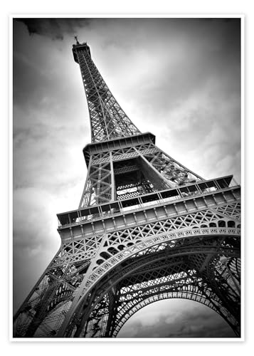 Eiffelturm PARIS III Poster von Melanie Viola 50 x 70 cm Schwarz-Weiß Wandbilder Wanddeko