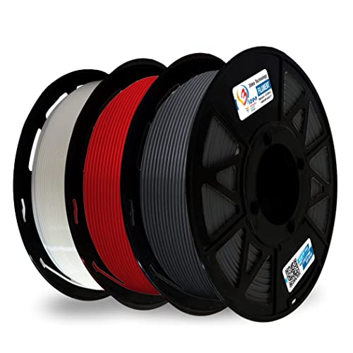 Image of 3 idea Imagine Create Print Premium PLA 1.75mm 3D Printer Filament Bundle | Dimensional Accuracy + /- 0.03mm (3KG Total, 1KG /Spool) | 3 Colors Combo (Black, White, Red)