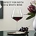 Physkoa Red and White Wine Glasses Set of 4, (22oz,14oz) Hand Blown Crystal Glasses - Large Burgundy Glasses- Wedding Housewarming Christmas Mother's Day Gifts