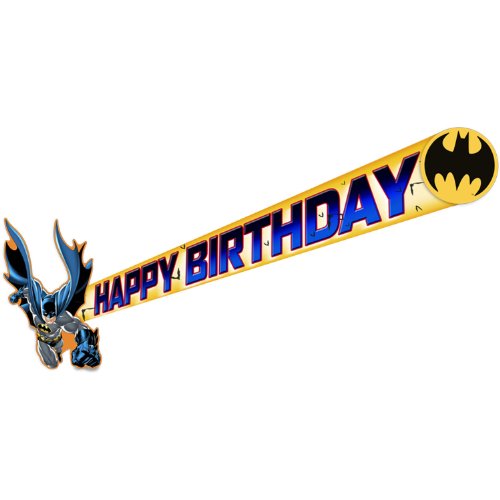 Batman Happy Birthday Party Banner-1 piece