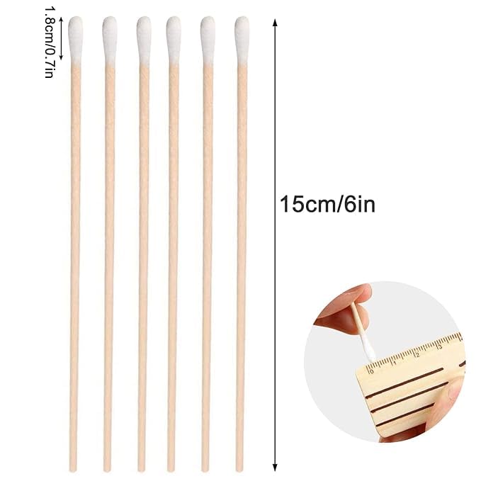 Wooden Cotton Swabs Sticks Non-Sterilized Medical Grade (500)