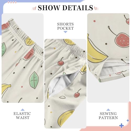 Pajama Bottoms, Pajamas Long Pant Cute Fruits Lounge Wear Casual Sleep Pants Soft Pjs Sleepwear4