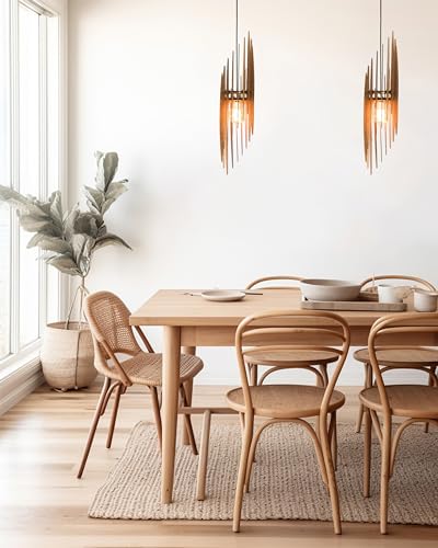 STALACTITE Wood Pendant Light | Mid Century Modern Chandelier | Hanging Lamp | Wood Chandelier Lighting | Modern Light Fixture | Modern Pendant Light - Image 5