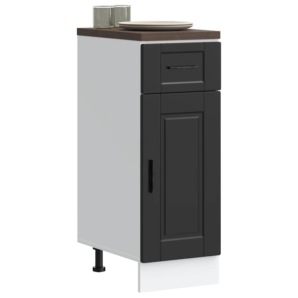 vidaXL Armoire de Cuisine Porto Noir Bois d ingénierie